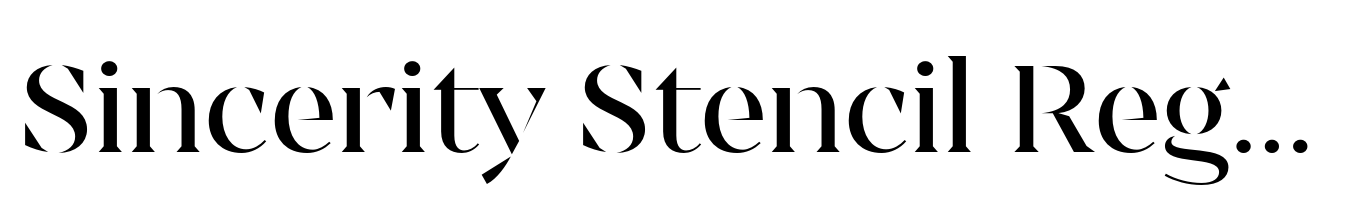 Sincerity Stencil Regular